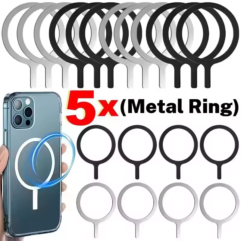 Car Phone Holder - Anel Magnético Universal de Aço Inoxidável