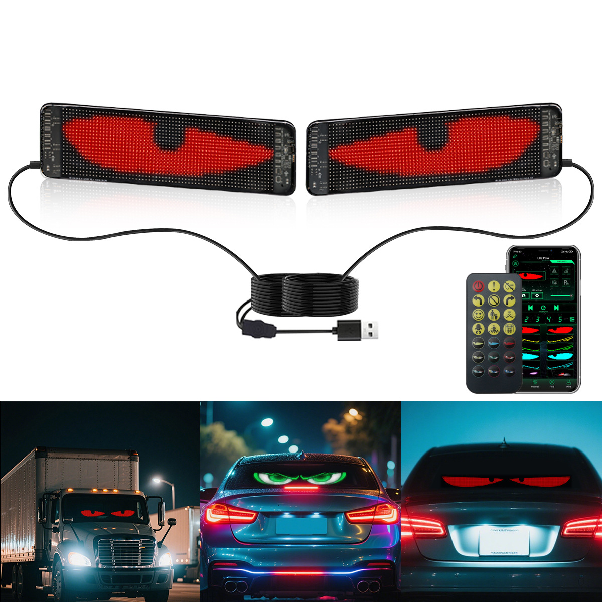 Car Led Light - Tela macia LED para carro, tela