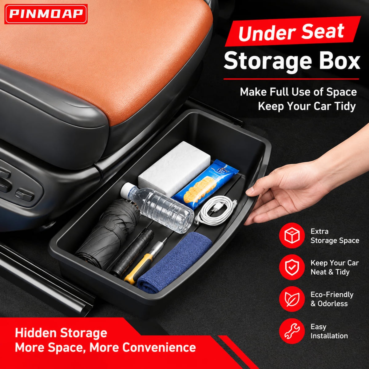 Car Cable Organizer - Bandeja de armazenamento para carro, para