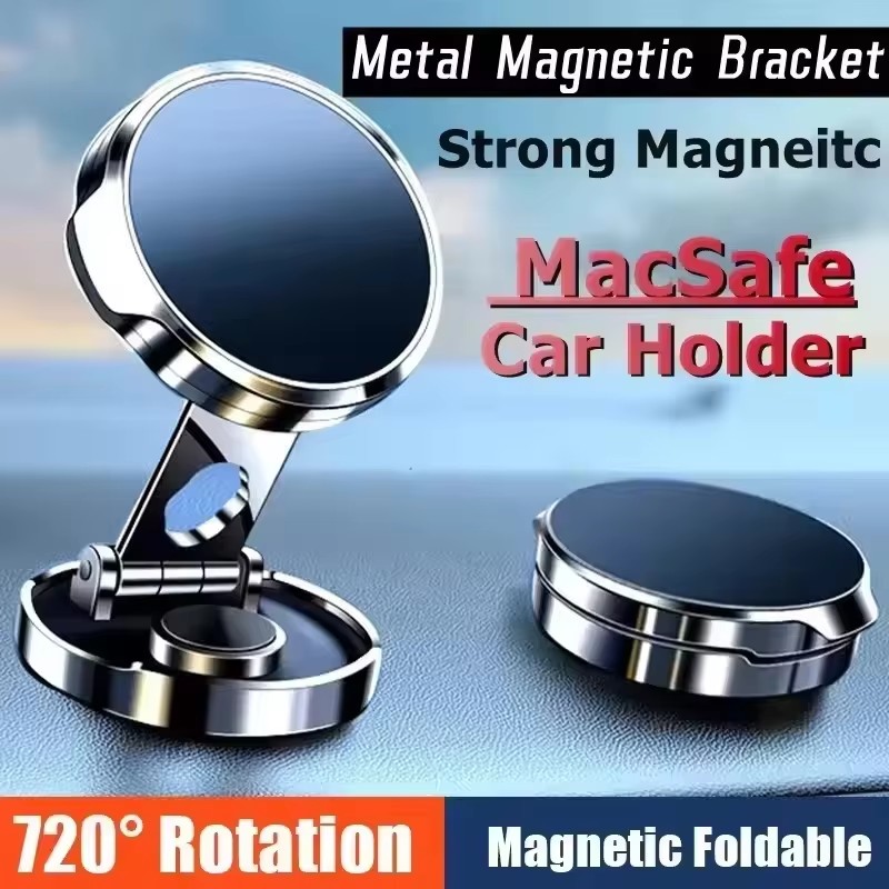 Car Phone Holder - Suporte Magnético Redondo Dobrável para Carro,