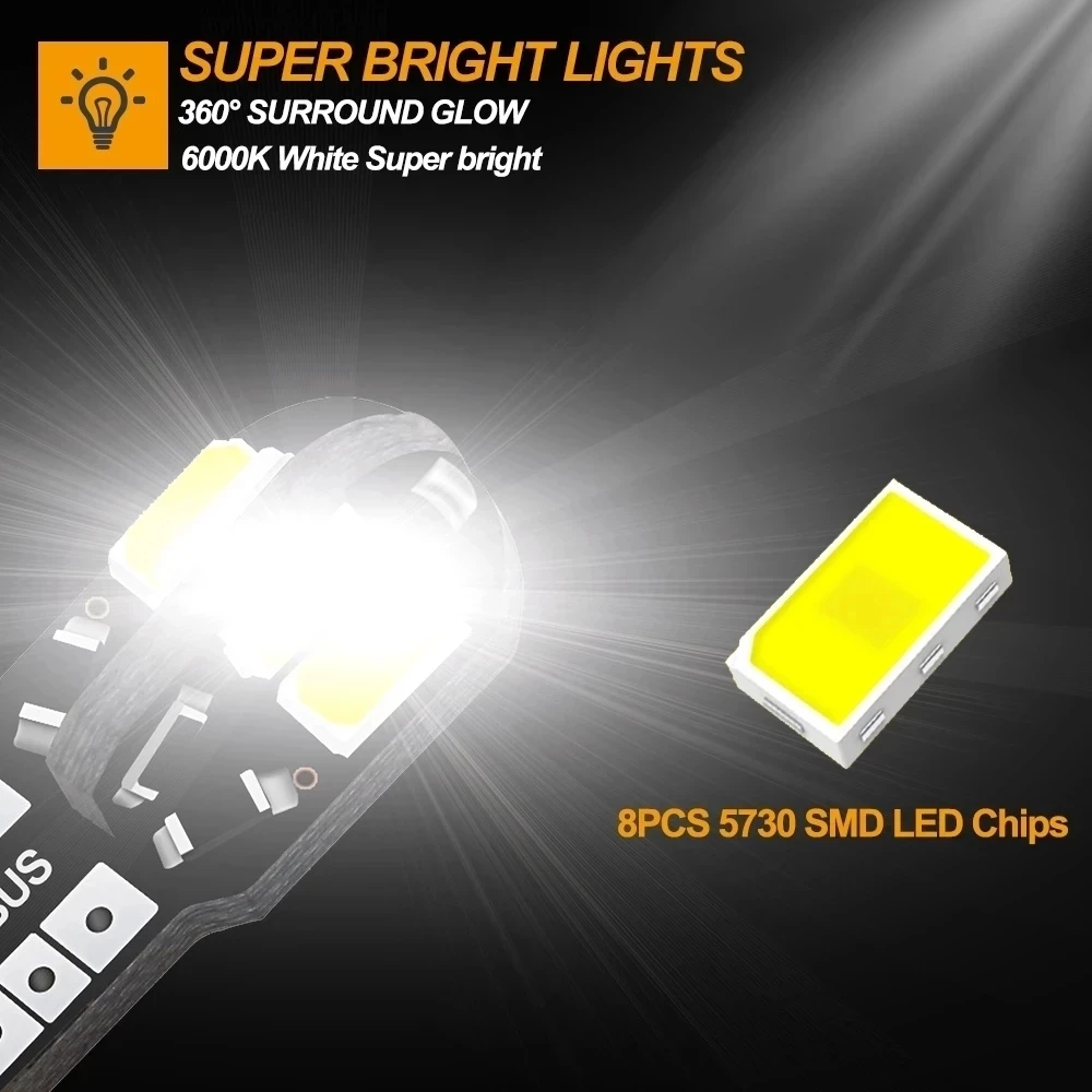 20/10PCS Lâmpada LED W5W T10 5 - Car Led Light avaliação e preço