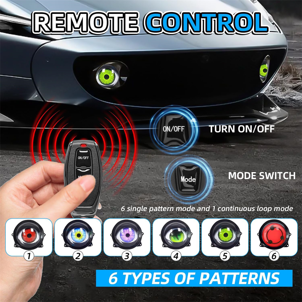    6 modos led dinâmico diabo - Car Led Light avaliação e preço