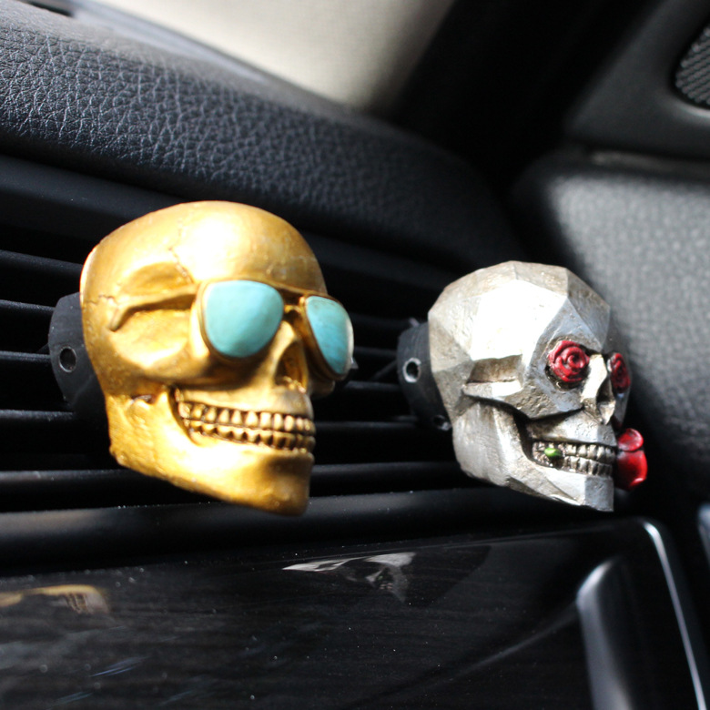 2 ‌ pçs/set Resina Rose Skull  - Car Air Freshener avaliação e preço