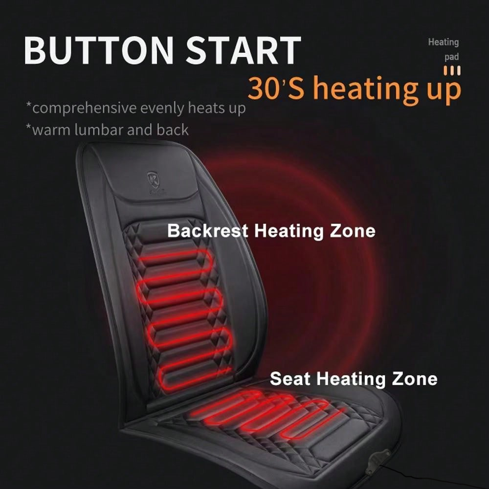 12v aquecido capa de assento d - Car Seat Cover avaliação e preço